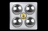 Modura BathLux4 - 4 Heat 3 in 1 Bathroom Heater Exhaust Fan with 8W LED Light