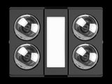 Modura AllLux4 - 4 Heat 3 in 1 Bathroom Heater Exhaust Fan with 16W Tricolour Panel Light