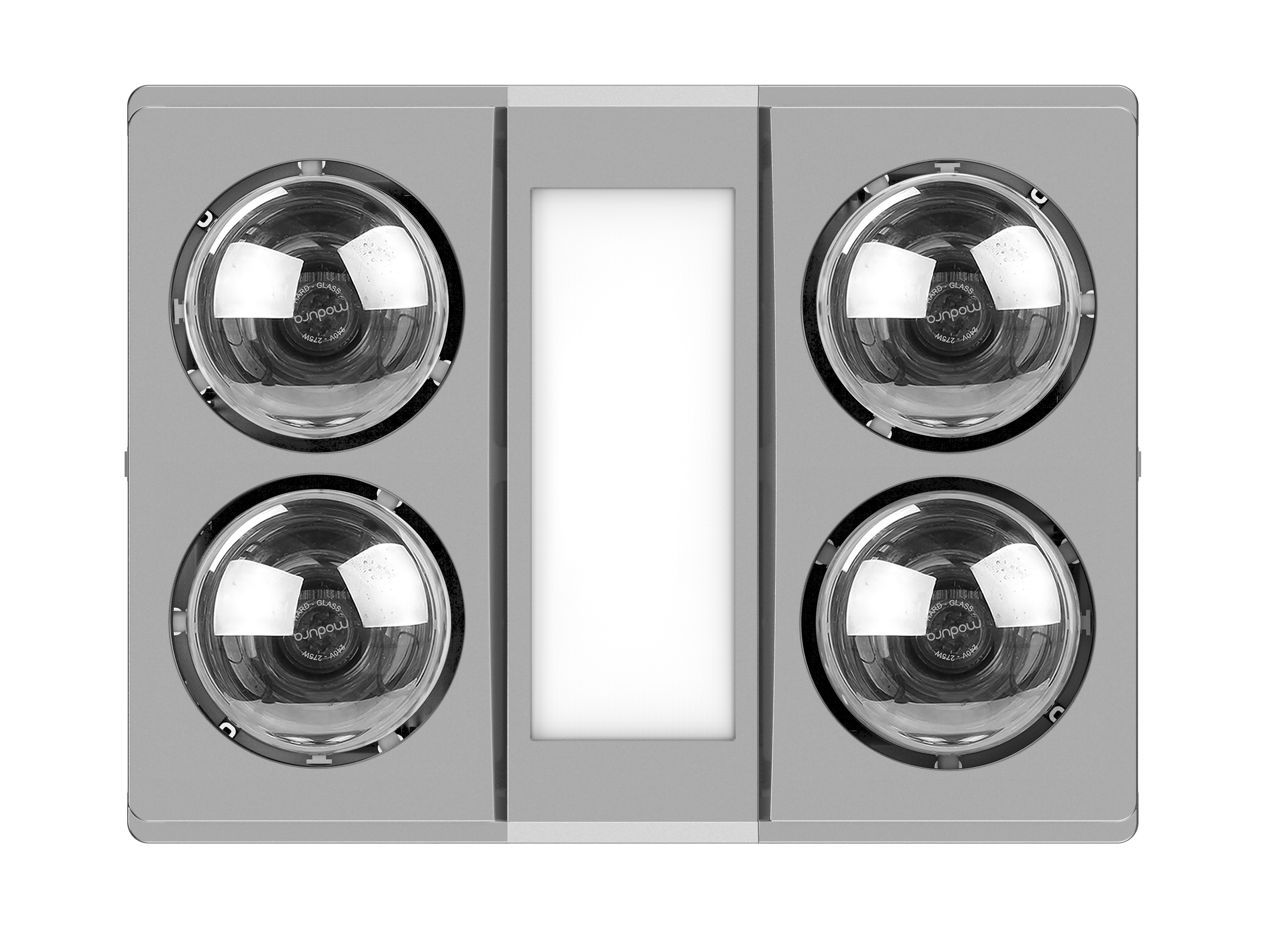 Modura AllLux4 - 4 Heat 3 in 1 Bathroom Heater Exhaust Fan with 16W Tricolour Panel Light