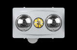 Modura BathLux2 - 2 Heat 3 in 1 Bathroom Heater Exhaust Fan with 8W LED Light