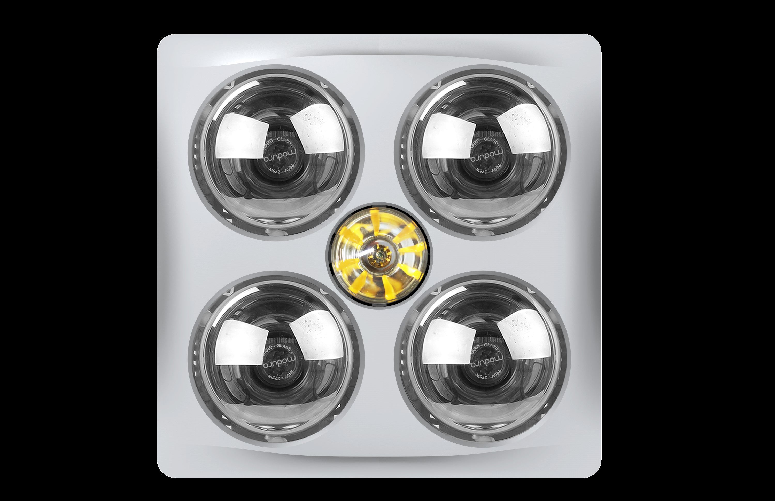 Modura BathLux4 - 4 Heat 3 in 1 Bathroom Heater Exhaust Fan with 8W LED Light
