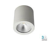 3A 15W LED Surface Mount Cylinder Downlight Black