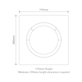 Domus ORBIS 56021 bathroom heater dimensions and line drawing