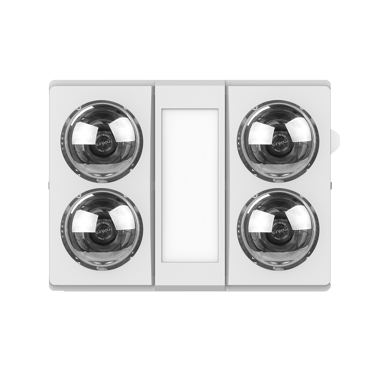 Modura AllLux4 - 4 Heat 3 in 1 Bathroom Heater Exhaust Fan with 16W Tricolour Panel Light
